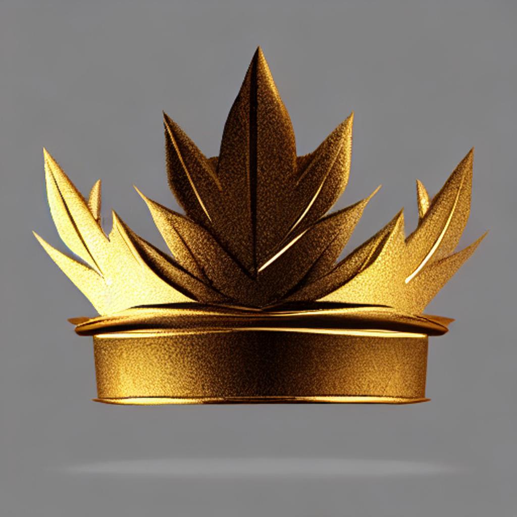 golden leaf crown, minimalistic