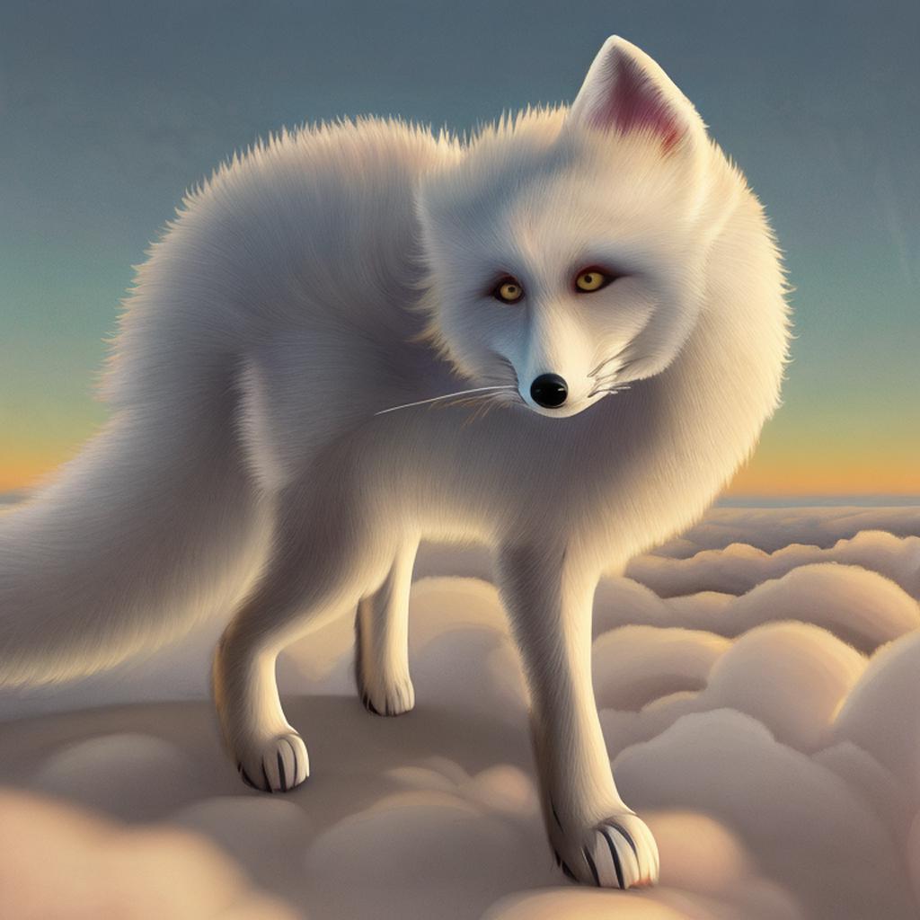 an artic fox with