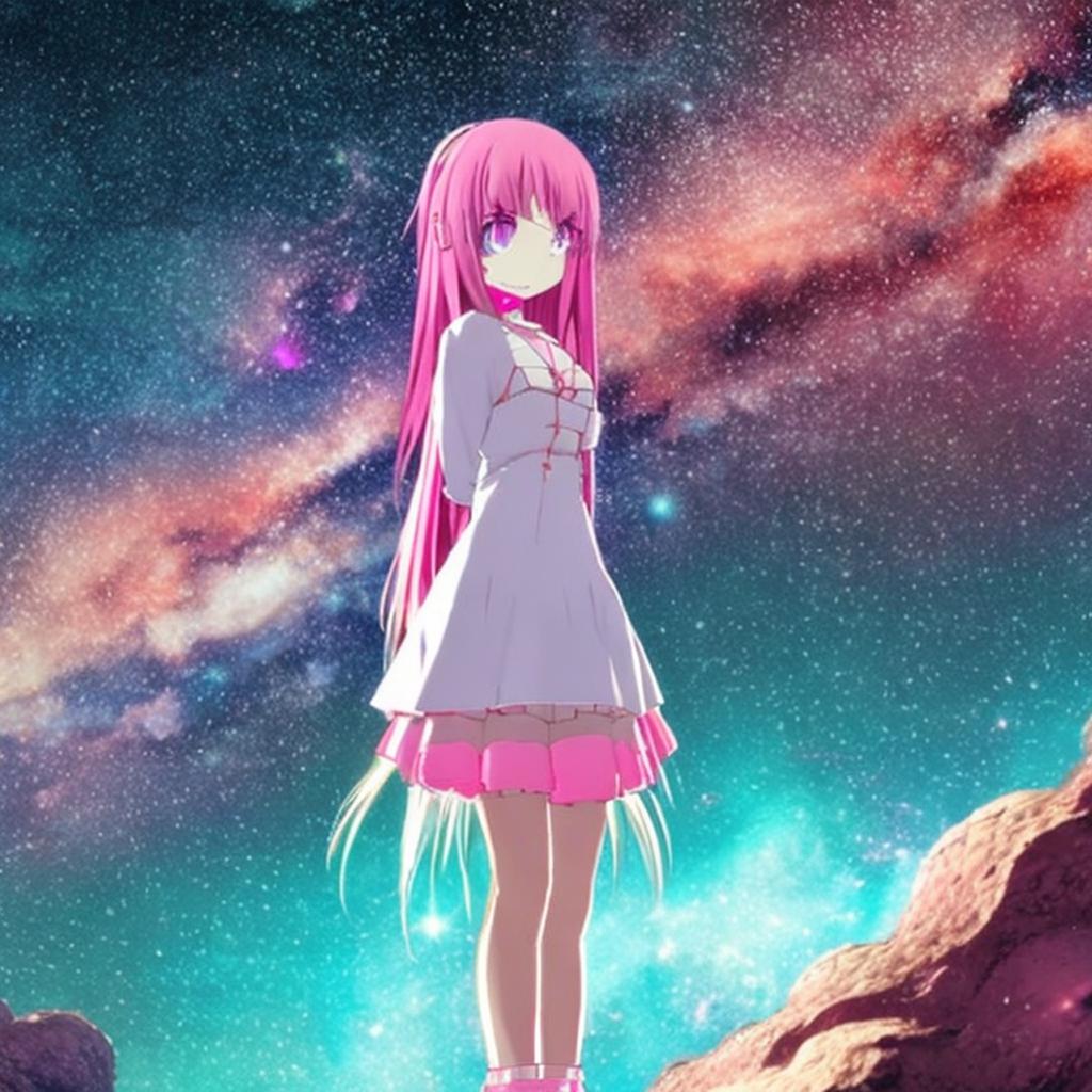 Anime girl standing on