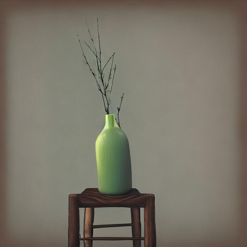 schlichte Vase mit kargem
