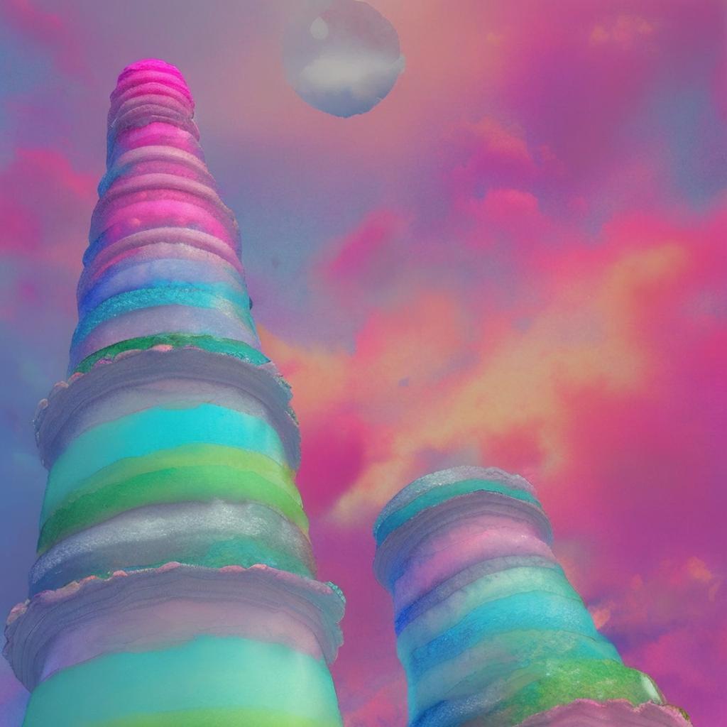 Cotton candy tower by