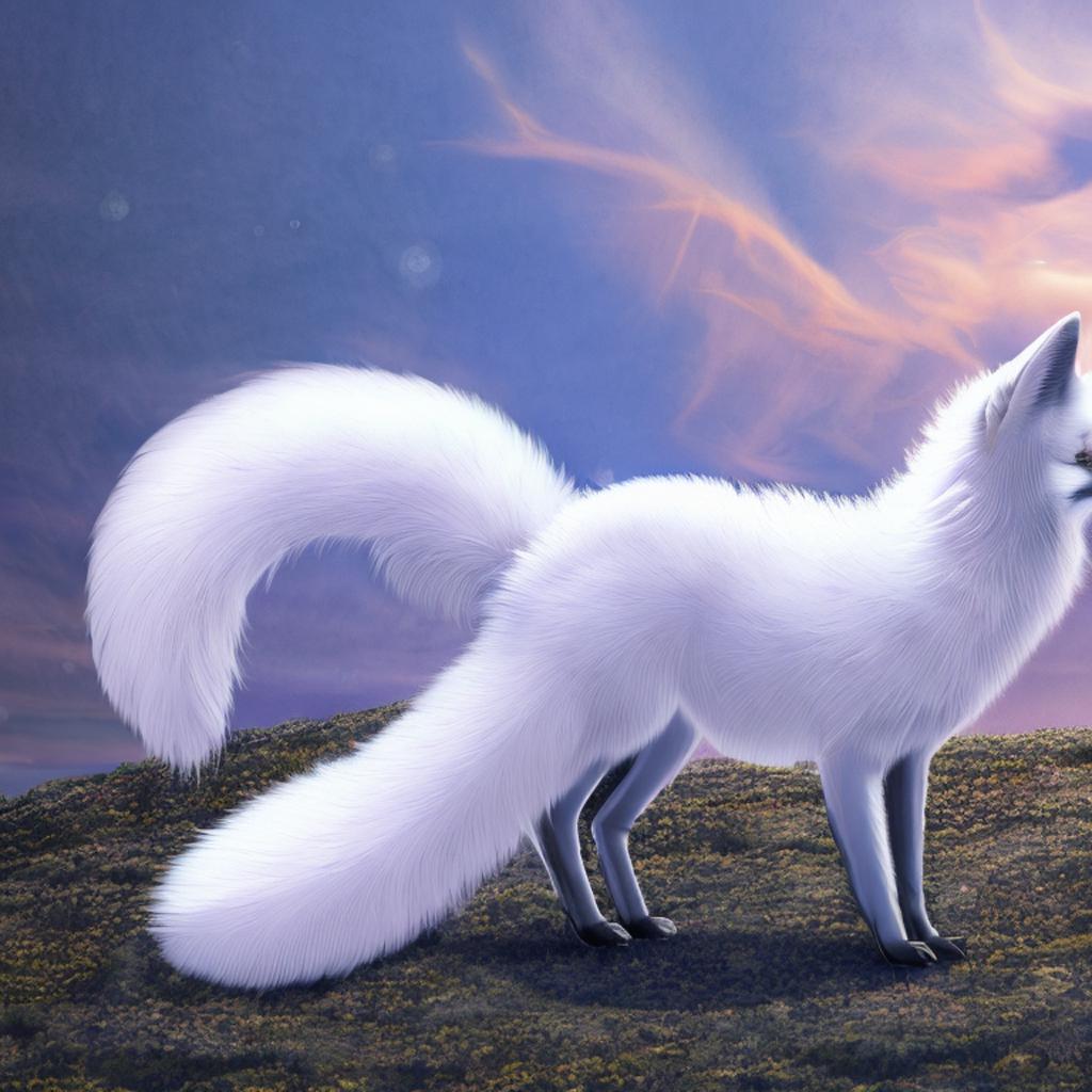 an artic fox with