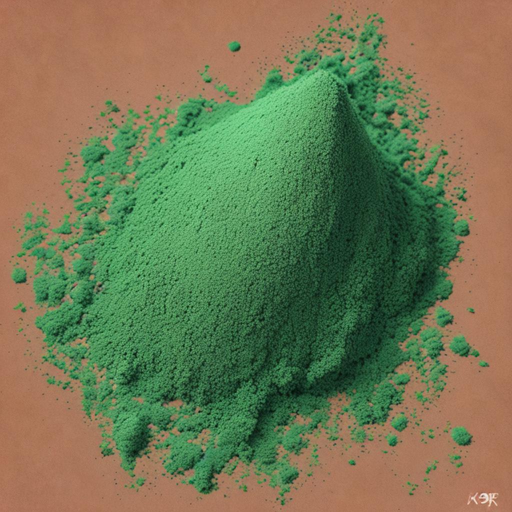 A pile of green