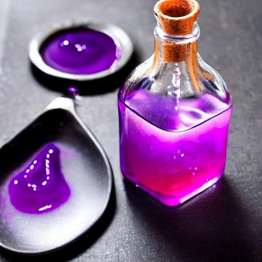 Фиолетовый Сироп на столе