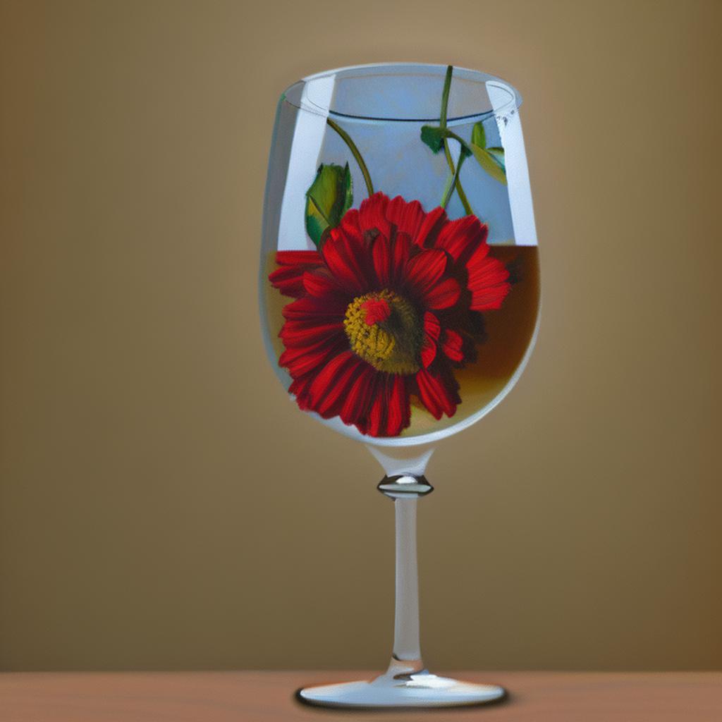 Flowers in a wine