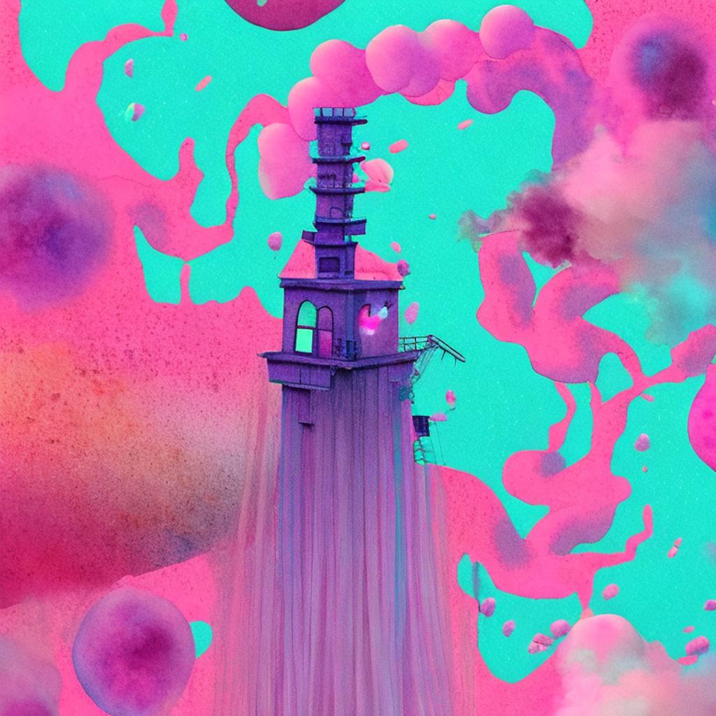 Cotton candy tower by